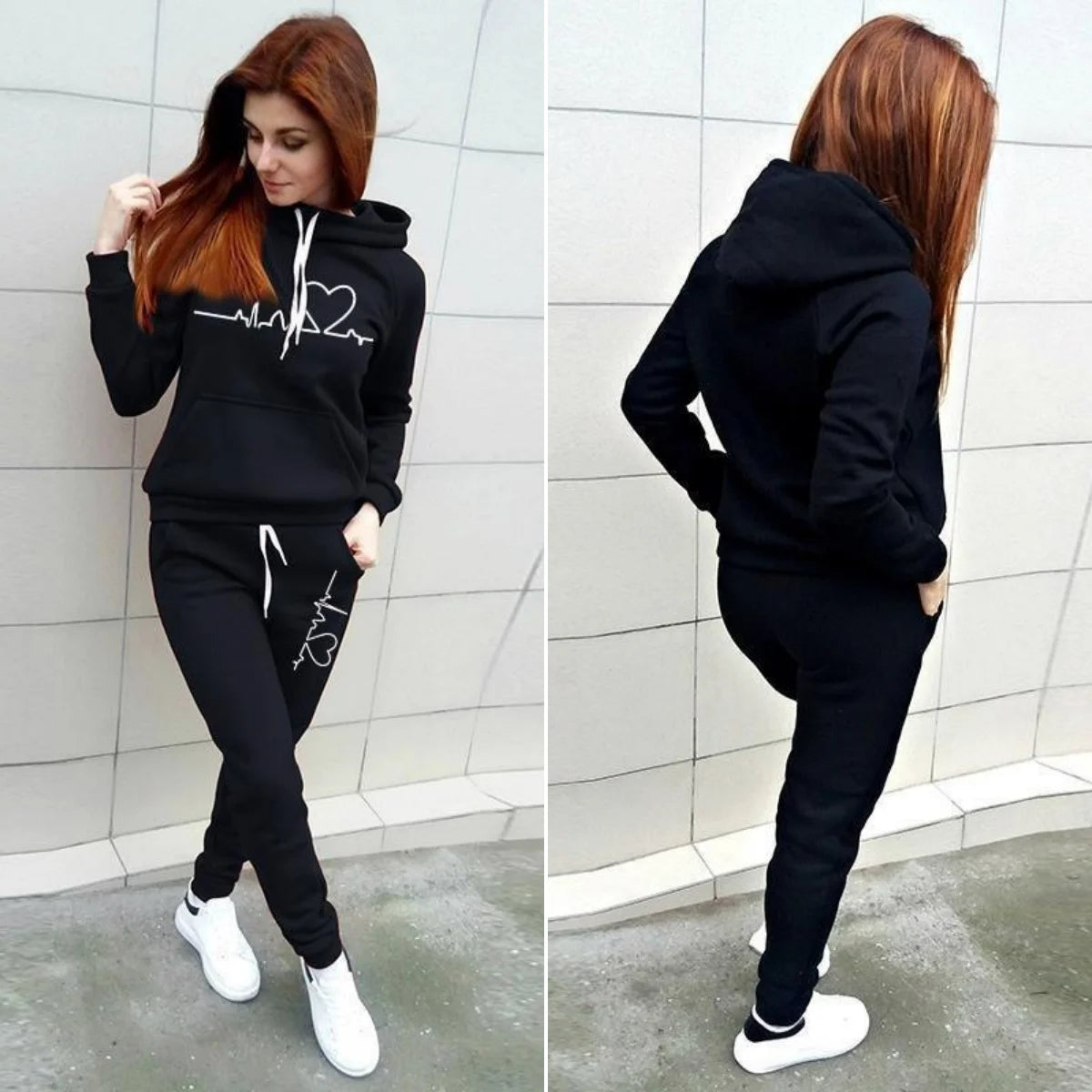 Two-Piece Women's Hoodie + Sweatpants Set