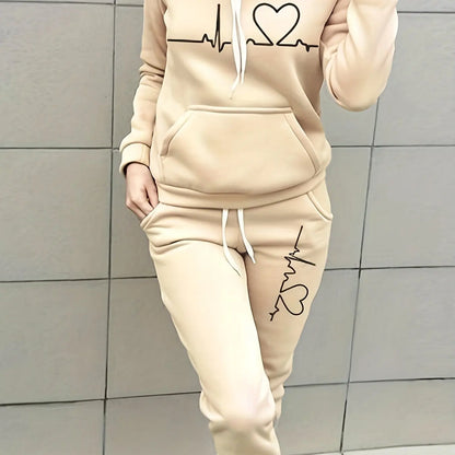 Two-Piece Women's Hoodie + Sweatpants Set