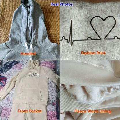 Two-Piece Women's Hoodie + Sweatpants Set