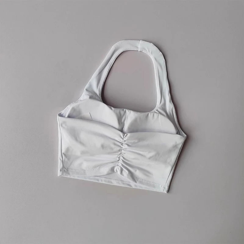 Women's Single Strap Double Lined Gym Top