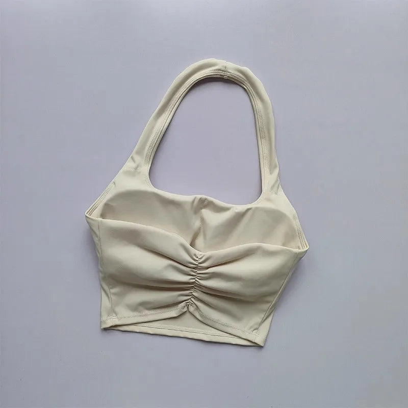 Women's Single Strap Double Lined Gym Top