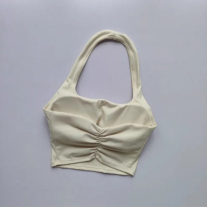 Women's Single Strap Double Lined Gym Top