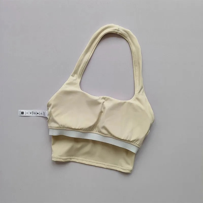 Women's Single Strap Double Lined Gym Top