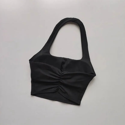 Women's Single Strap Double Lined Gym Top