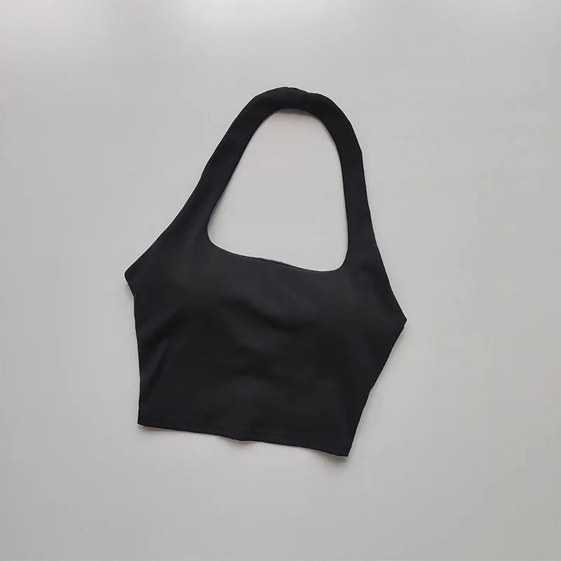 Women's Single Strap Double Lined Gym Top