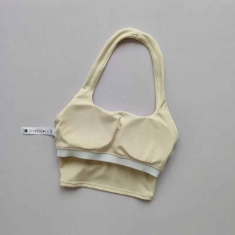 Women's Single Strap Double Lined Gym Top