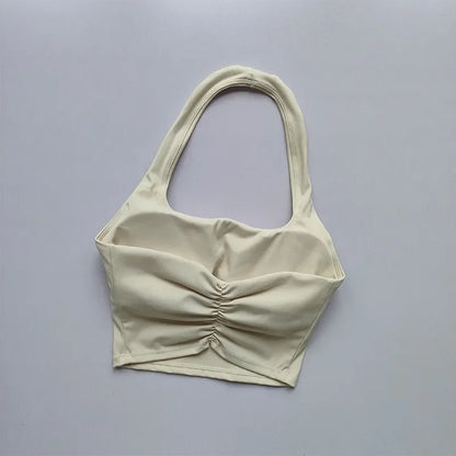 Women's Single Strap Double Lined Gym Top