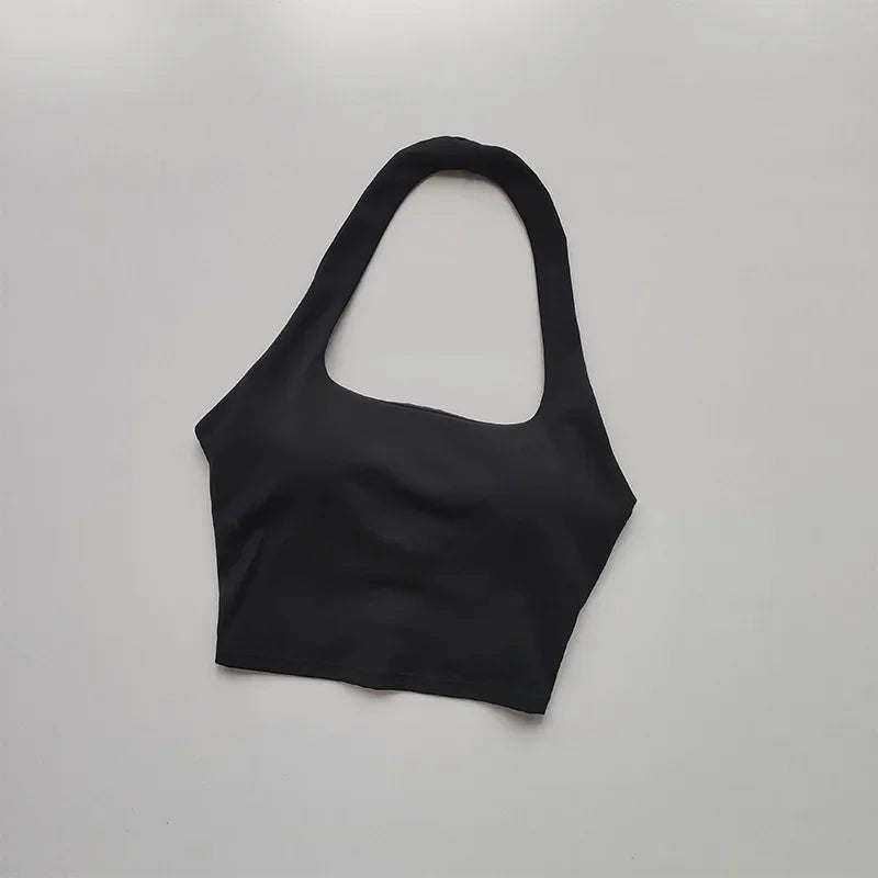 Women's Single Strap Double Lined Gym Top