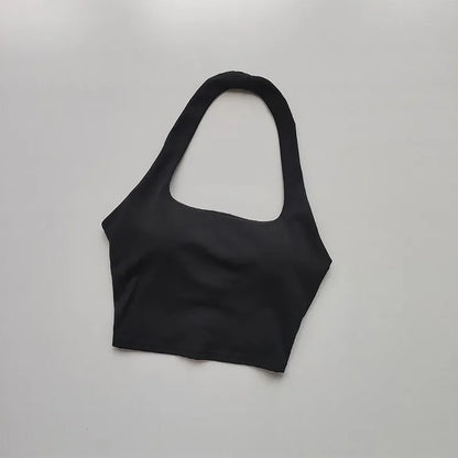 Women's Single Strap Double Lined Gym Top