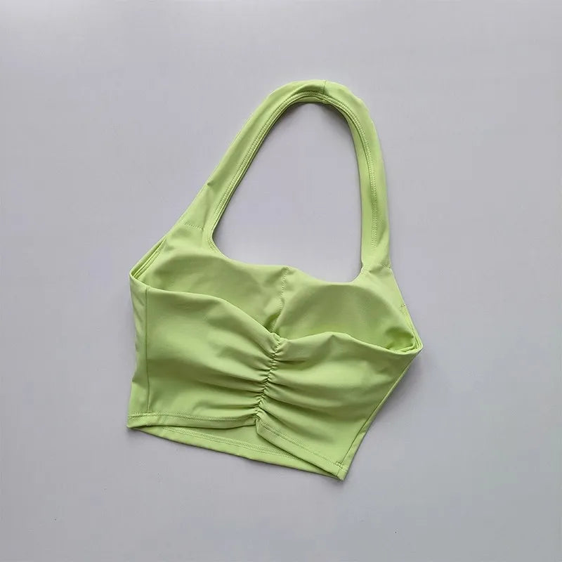 Women's Single Strap Double Lined Gym Top