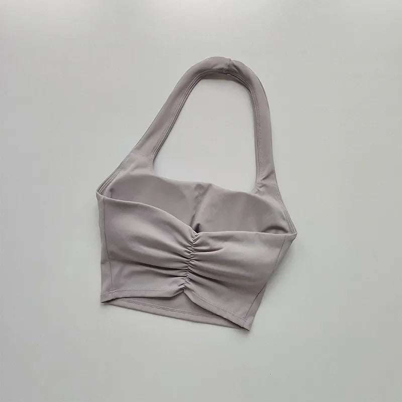 Women's Single Strap Double Lined Gym Top