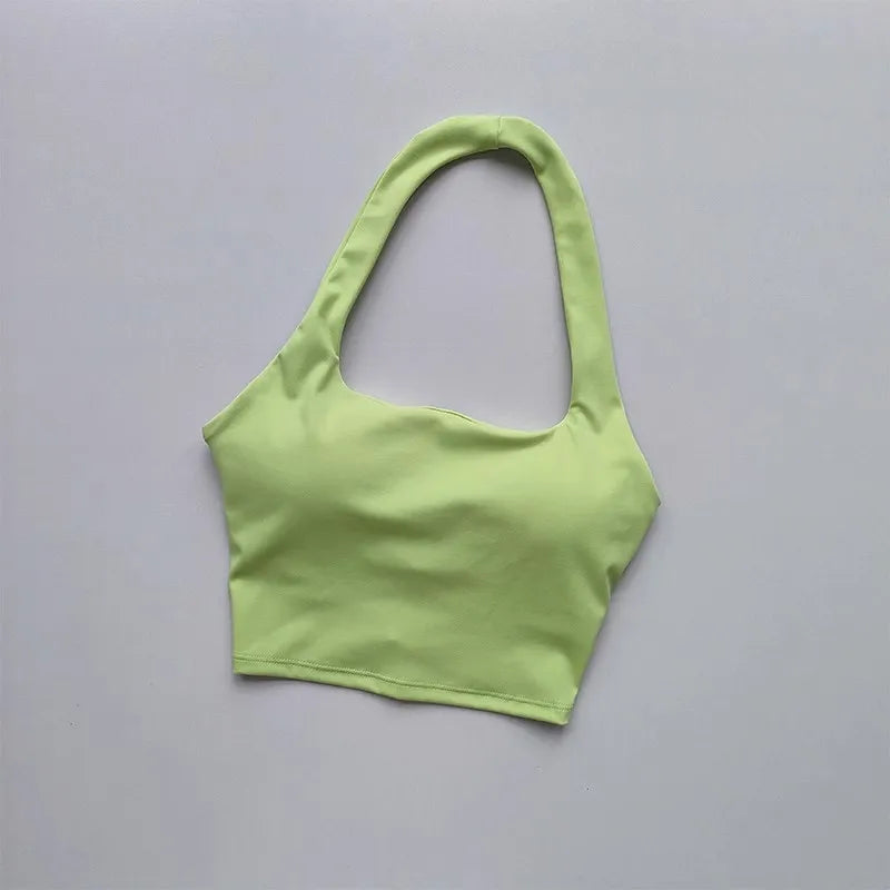 Women's Single Strap Double Lined Gym Top